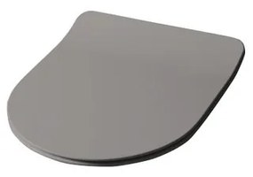 Copriwater a d dedicato per serie sanitari Flo sedile slim s/c poliestere grigio matt