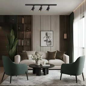 Faretto per binario TIGER 3xGU10/10W/230V, nero