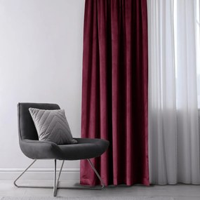 Tenda parzialmente oscurante burgundy in velluto 140x245 cm Eyelets – Restilo