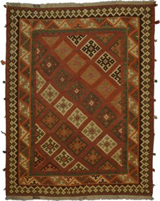 Kilim Tappeto 150x200 Marrone (Iran) Tessuto A Mano