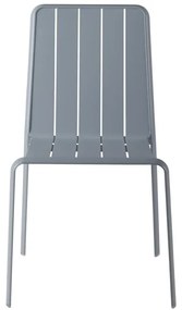 Sedia da giardino con braccioli Idaho NATERIAL, struttura in alluminio blu, seduta in alluminio azzurro