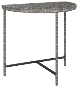 Tavolo da giardino grigio 80x50x75 cm in polyrattan