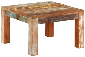 Tavolino Da Salotto 55x55x35 Cm İn Legno Massello Di Recupero /