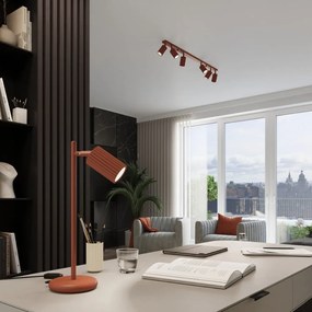 Lampada da tavolo color mattone (altezza totale 43 cm) Gleam – Sollux