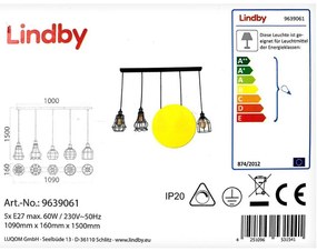Lindby - Lampadario a sospensione con filo ALBERTA 5xE27/60W/230V