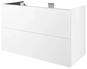 Mobile da bagno sotto lavabo SENSEA Neo laccato lucido L 105 x H 64 x P 48 cm 2 cassetti, lavabo non incluso