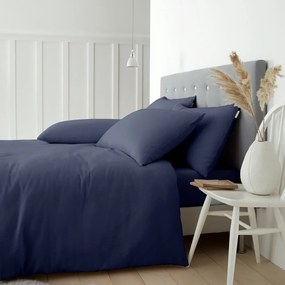 Biancheria da letto in flanella blu scuro per letto matrimoniale 200x200 cm - Catherine Lansfield