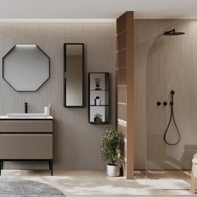 Pensile bagno grigio antracite, 1 anta P 17 x L 30 x H 100 cm