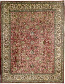 Tabriz Tappeto 390 x 310 (Iran) Annodato A Mano
