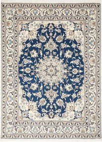 Nain Tappeto persiano 240 x 170 Blu (Iran) Annodato A Mano