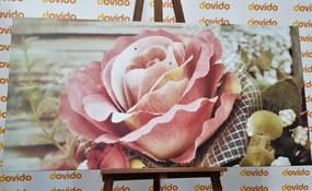 Quadro su tela – Rose vintage eleganti