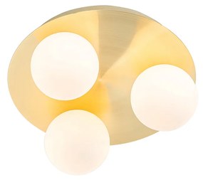 Plafoniera da bagno moderna in ottone 3 luci - Cederic