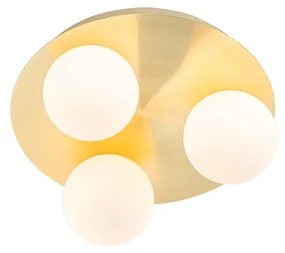 Plafoniera da bagno moderna ottone 3 luci - Cederic