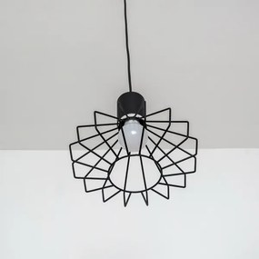 Lampadario sospeso con cavo SOLANO 1xE27/15W/230V nero/cromo lucido