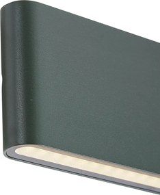 Lampada da parete moderna da esterno verde scuro 17,5 cm con LED IP65 - Batt