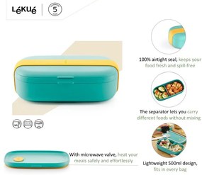Portapranzo con scomparti To Go – Lékué