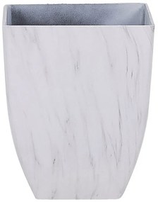 Vaso di fiori marmo bianco quadrato 35 x 35 x 42 cm MIRO Beliani