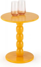 Tavolino da caffè rotondo Cirilla in senape - ø40/h47 cm