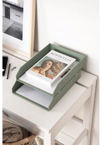Set di organizer verdi in cartone per documenti 5 pz Holger Canvas Paper Laminate – Bigso