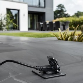 Brilagi - Presa a pavimento da incasso per esterni IP55 cromato opaco rettangolare