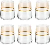 Set 6 bicchieri acqua 420 ml beige e oro Spectrum
