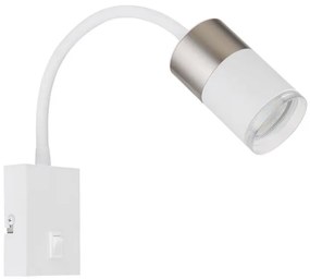 Globo 57851W - Faretto da parete BRISBON 1xGU10/25W/230V bianco/cromo