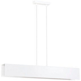 Lampadario Moderno 3 Luci Gentor In Acciaio Bianco