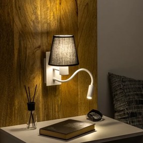 Brilagi - Applique a LED NUBILA 1xE27/25W/230V + LED/3W bianco/nero