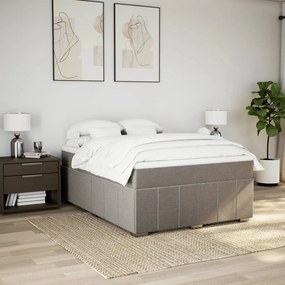 Giroletto a molle con materasso tortora 160x200 cm in tessuto