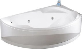 Vasca idromassaggio full optional con schienale dx SAMOA bianco 150 x 85 cm 5 idro jets whirlpool orientabili con 12 jets airpool