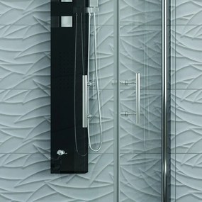 Box doccia angolare 70x70 due ante battenti finitura cromo | KS2800 - KAMALU