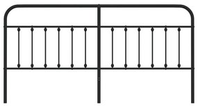 Testiera in metallo nero 193 cm