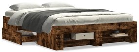 Giroletto Senza Materasso Rovere Fumo 140x190 Cm İn Truciolato /