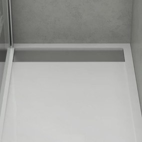 Piatto doccia 80x120 acrilico con canalina in acciaio - KAMALU