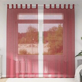 Tende İn Voile Con Tasche Per Aste 2 Pz Rosso Vino /
