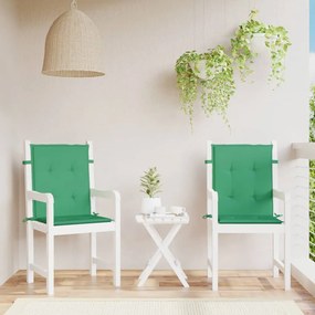 Cuscini Per Sedia 2 Pz Verdi 100x50x3 Cm İn Tessuto Oxford /