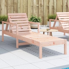 Lettino Prendisole 199,5x62x55 Cm İn Legno Massello Di Douglas /