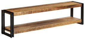 Mobile Porta Tv 150x30x40 Cm İn Legno Massello Di Mango /