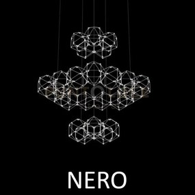 Lucciola 25 lampada a sospensione, nero cromato led 3000k 120w, 102...