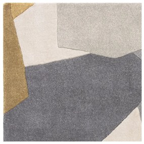 Tappeto in fibra riciclata tessuta a mano in giallo ocra e grigio 160x230 cm Romy - Asiatic Carpets