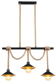 Globo 15690-3H - Lampadario a sospensione su cavo DIANA 3xE27/60W/230V nero