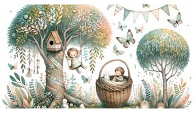 Quadro su tela – Altalena tra i rami dell’albero
