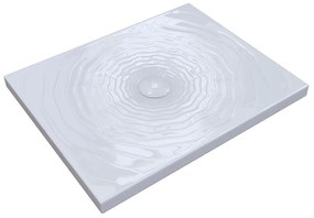 Flaminia Water Drop DR90 Piatto doccia 90x72 da appoggio incasso o filo pavimento senza piletta in ceramica bianco