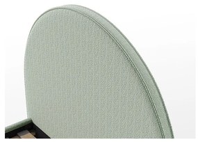 Letto matrimoniale imbottito verde con contenitore con rete inclusa 140x200 cm Moon – Vipack