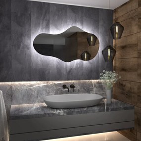 Specchio asimmetrico con luce LED G2