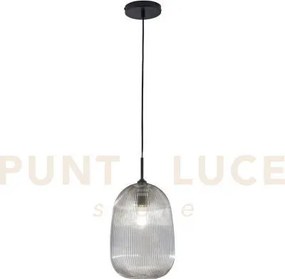 Lampadario a sospensione duke grigia in vetro 1 luce attacco e27 d2...