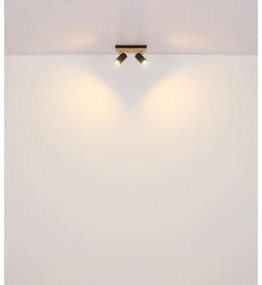 Globo 57909-2 - Faretto KAYDEN 2xGU10/25W/230V nero