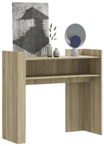 Tavolo Consolle Rovere Sonoma 100x35x90 Cm İn Legno Multistrato /