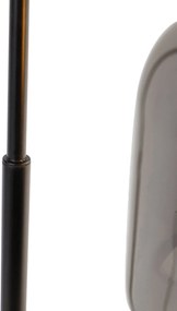 Lampada da tavolo di design nera con vetro oro e fumé - Zuzanna