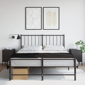 Comodini 2 Pz Nero 36x39x50,5 Cm İn Acciaio /